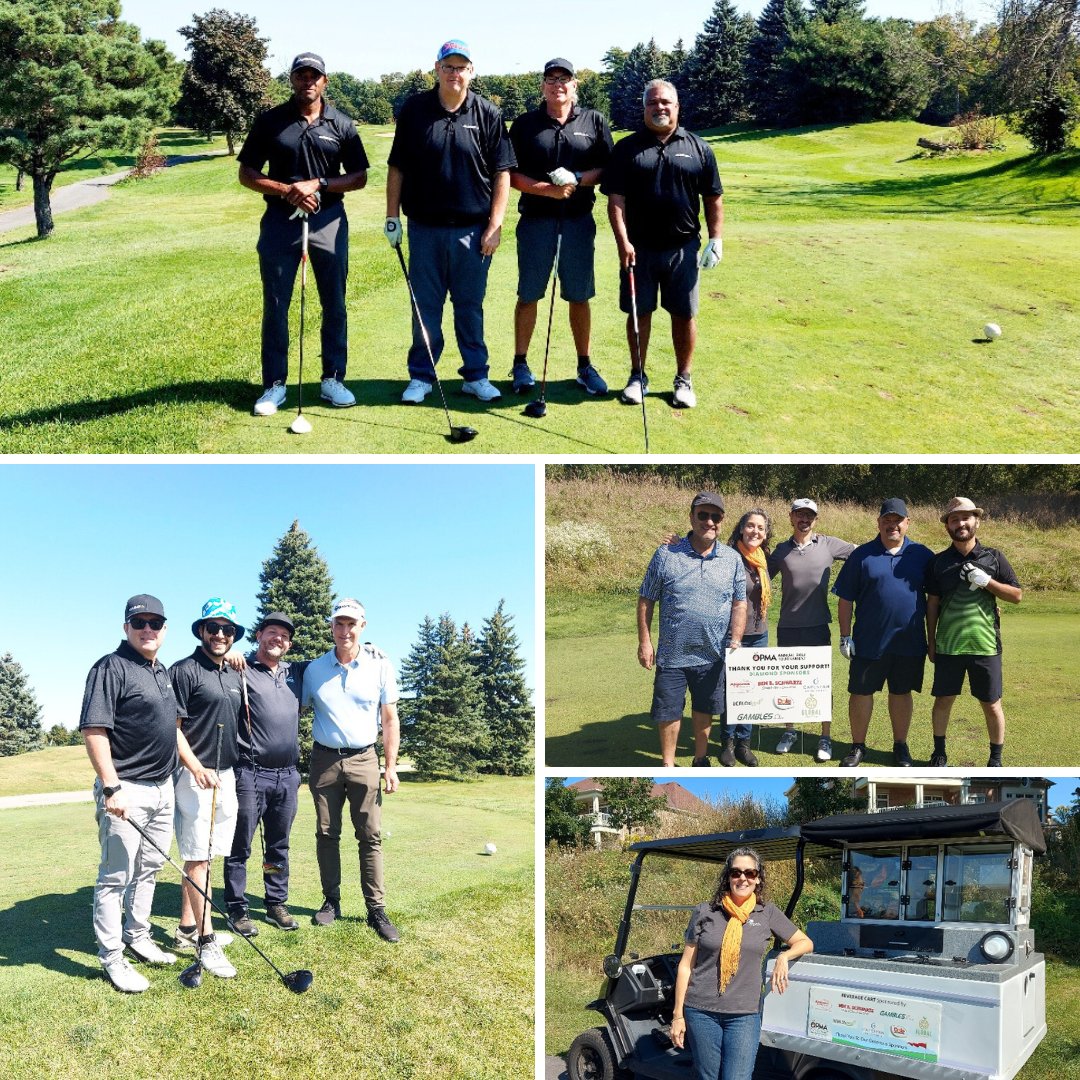 GamblesProduce's tweet photo. Great day out supporting the 28th Annual OPMA Golf Tournament, seeing friends and playing golf. @DelFrescoPure #ONTProduce #teamwork #companyculture https://t.co/0pWu9iu9un