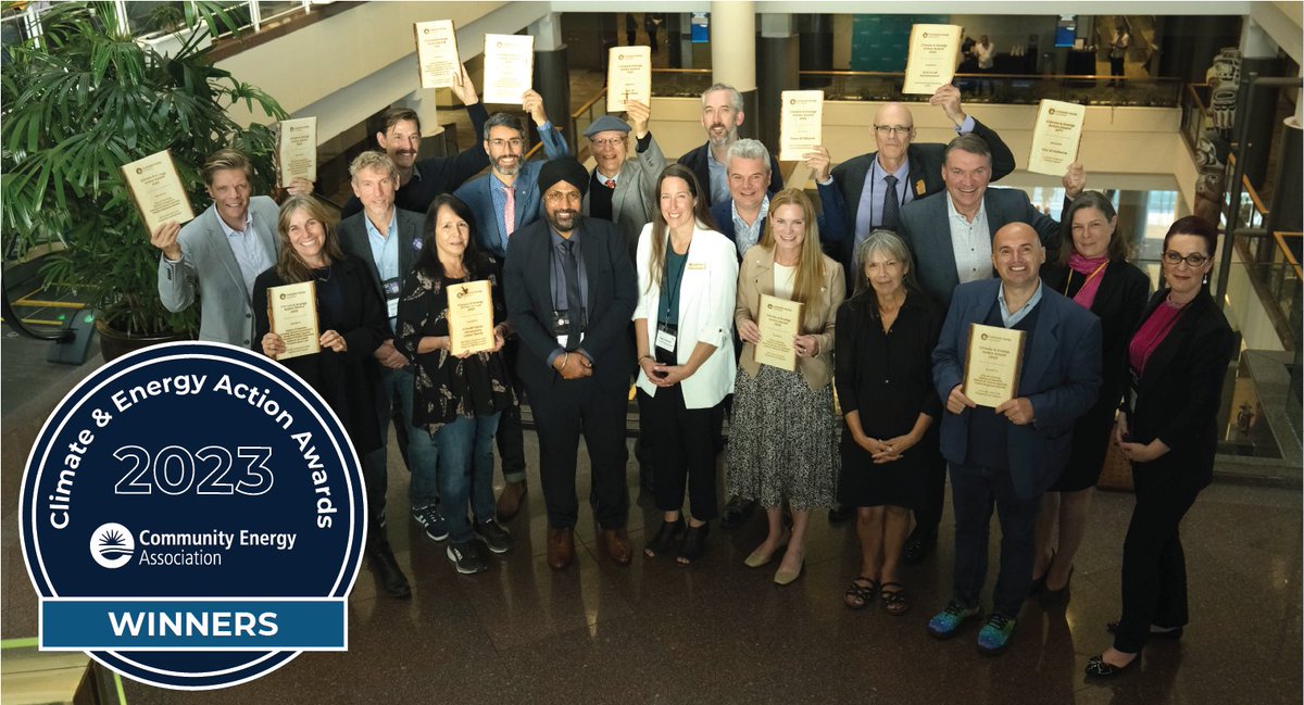 Congrats to the winners of the 2023 Climate & Energy Action Awards! #UBCM23 @TownofGibsons @cityofkelowna @musqueam @CityPowellRiver @saanich @SummerlandBC @CityOfVictoria @CentralSaanich @crd_bc communityenergy.ca/local-climate-…