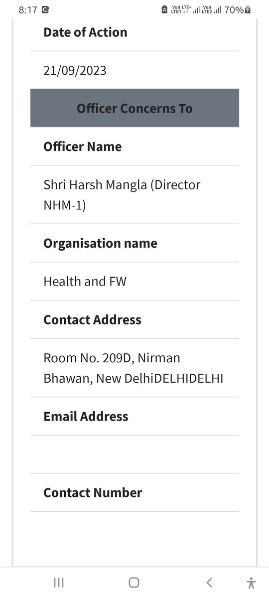 anas_president's tweet photo. PMO sir forwarded our letter to the MoHFW NHM 1 Director IAS Mr. Harsh Mangla Sir. Thank You Respected PMO sir, @PMOIndia @harshmangla , Respected IAS Director Mr. Harsh Mangla sir, CHOs of India wants CHO designation as a Cadre not MLHP. (BSC nursing+AYUSH Doctors) they don't want to go in nursing cadre after regularisation. That's why we requested CHO cadre creation with new guidelines with MLHP job chart. Agar aesa ho jata hai to 90 % CHOs k issues solve ho jayenge. Ground level par other cadres CHOs ko accept karenge. Aap se request hai Agar is subject par committee banti hai to isme Hamari union se 1-2 CHO ko bhi lia jaye, taaki ground level par zyada issues na ho. Hum Team work happily family members ki tarah karna chahte hain aapka support chahiye sir.