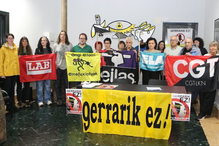 🔺CAMPAÑA🔻Esta mañana, con motivo del #DiaInternacionalDeLaPaz, las plataformas Gerrarik Ez de Euskal Herri hemos presentado en Bilbo  una nueva campaña que llevaremos a cabo los próximos meses.