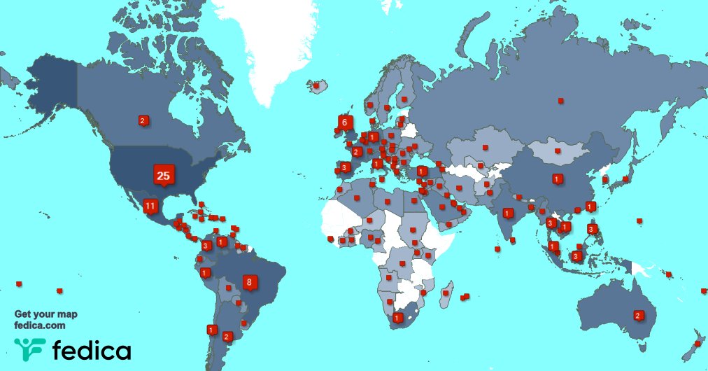 I have 11 new followers from Brazil, and more last week. See fedica.com/!DMXgear