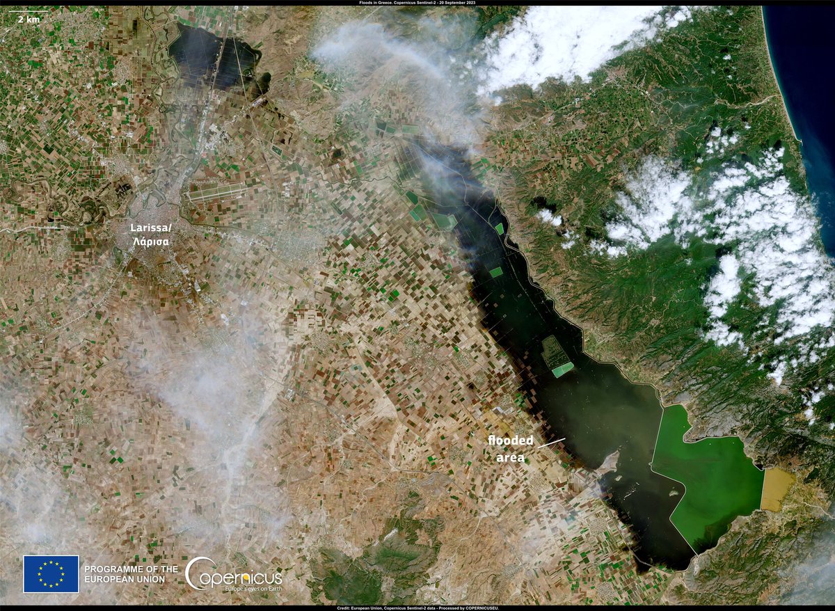 Η λίμνη Τριχωνιδα ΔΕΝ είναι πλέον η μεγαλύτερη λίμνη της Ελλάδας. 

Μέσα σε λιγότερο από μια εβδομάδα λόγω των πλημμυρών η Κάρλα ξεπέρασε ακόμα και την αρχική της έκταση που είχε πριν την αποξηρανση της το 62 και πλέον είναι η μεγαλύτερη λίμνη της χώρας.