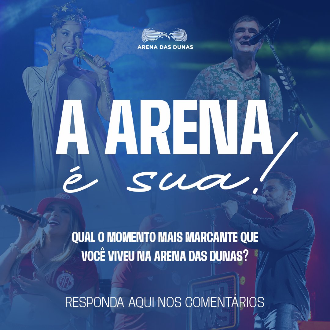 ArenaDunas's tweet photo. São tantas histórias vivenciadas no nosso palco das grandes emoções! 😍
Entre eventos, shows, jogos e festivais, a lista cresce a cada ano.

E aí? Conta para gente seu momento mais marcante aqui https://t.co/BS0HH3kde2