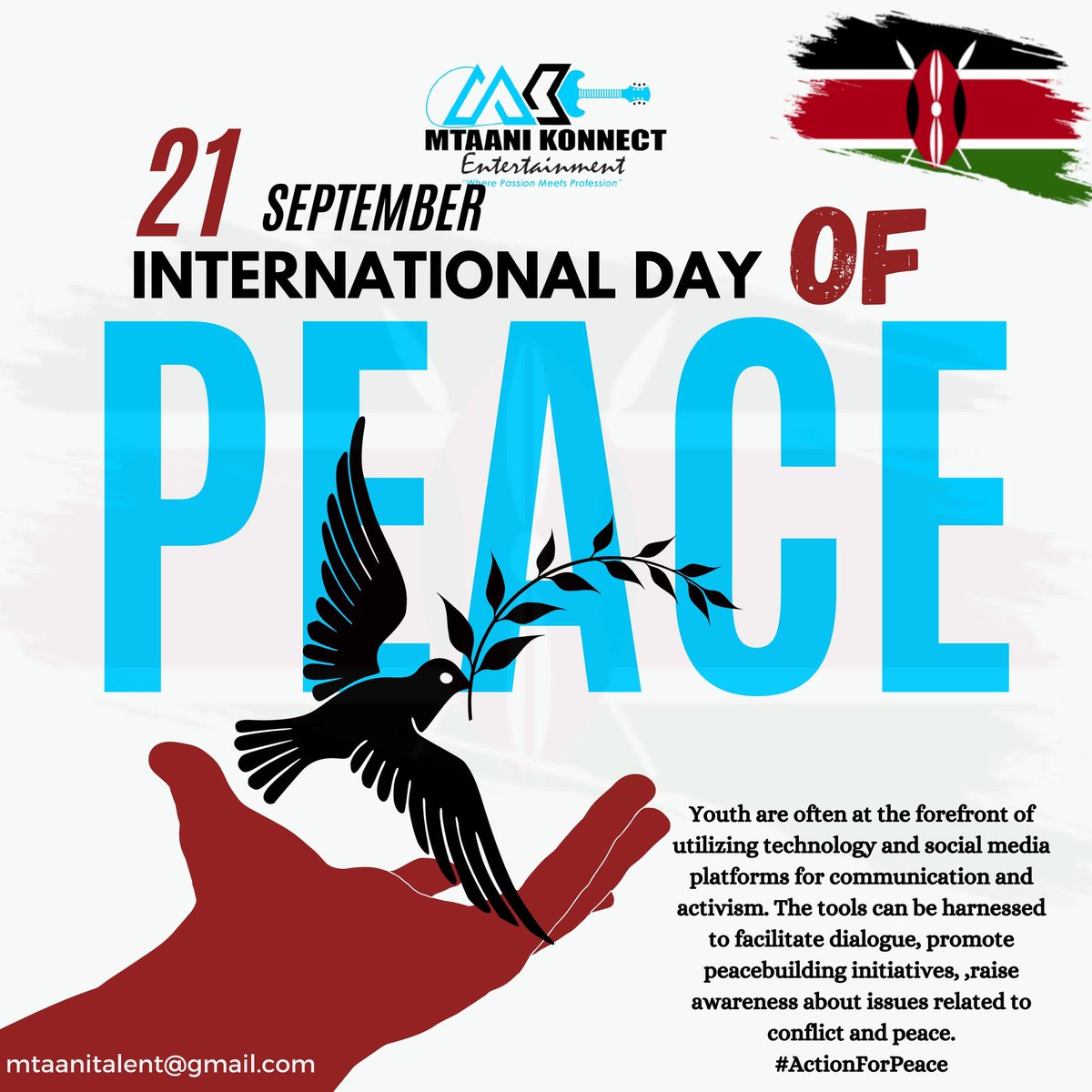 Mtaani_konnect's tweet photo. Empowering and involving youth in peacebuilding processes can lead to more inclusive, resilient, and peaceful societies
 #ActionForPeace @Midrifthurinet @RotaractPeaceKE
Resign Nairobi Hospital Salasya CS Kithure Kindiki #kateactress NIBS Kenya Power George Njoroge Wakadinali https://t.co/9kzKJ05flC