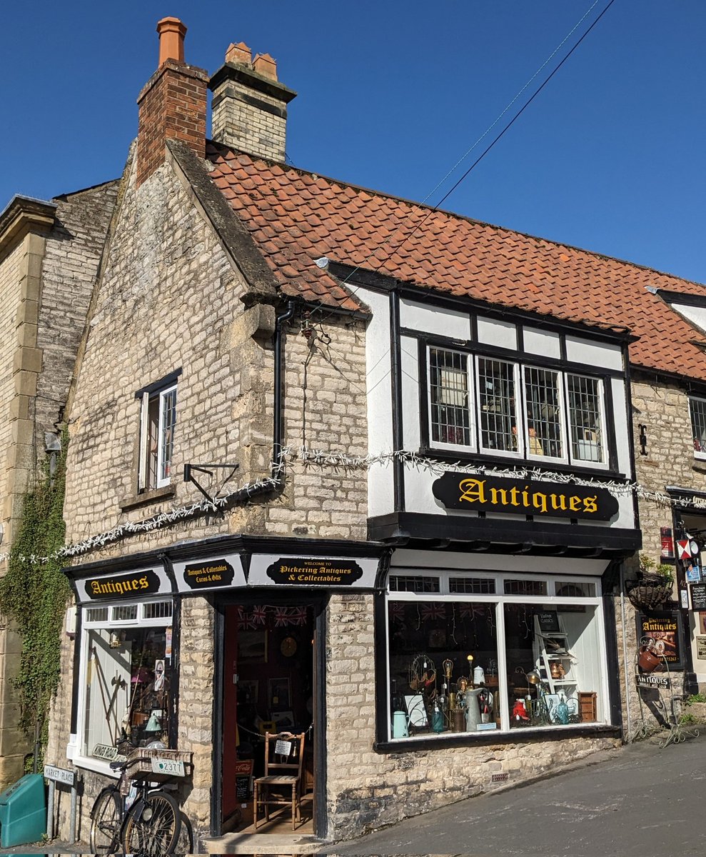 17th century Yorkshire stone shop, on the corner of Market Place and the hill leading to Pickering Castle.