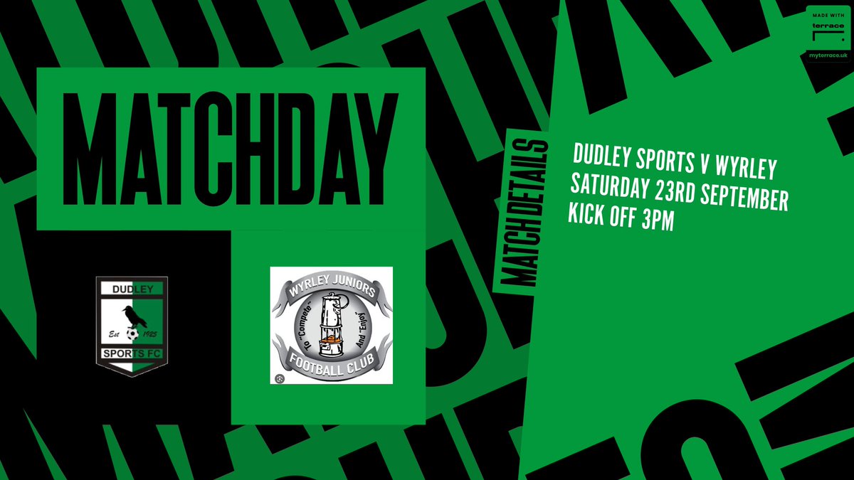 Massive game this Saturday at home come along and support the lads @DudleySportsFC 
Sports At We 💚🖤