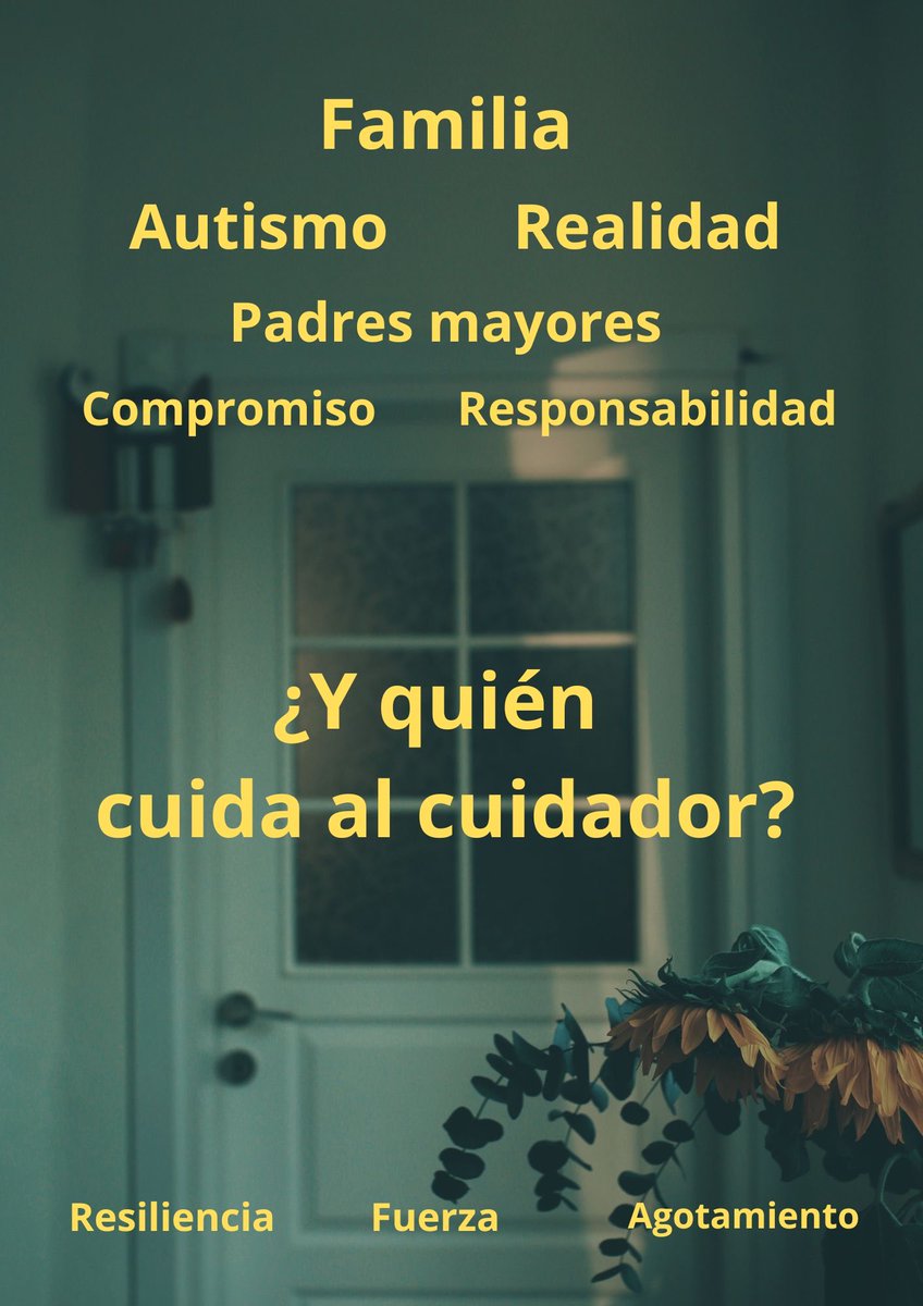 Imaginaos que estáis en una feria de libros y veis este cartel en uno de los stands ¿Qué os sugiere? #novela #autismo #cuidados #realidad #neurodiversidad #vejez #cuidador