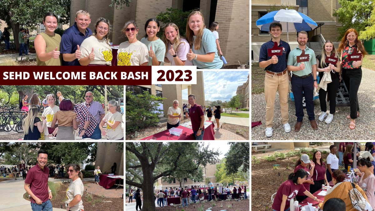 tamuepsy's tweet photo. The 2023 @sehdtamu Welcome Back Bash is happening NOW! Come join us until 2p.m., right outside Harrington Tower!
#WelcomeBackBash #TAMU #SEHD #GigEm #tamuEPSY #tamuSPED #fullSPEDahead https://t.co/vgEAK1nrBQ
