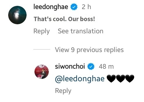 AAA SIHAE LOVESTAGRAM IS BACK. YO GUYS I'M ALIVE. The hearts from siwon for donghae 😭😭 Donghae called him 마사장 (Ma-sajang)
