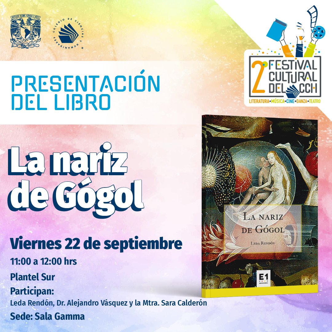 CCHUNAM's tweet photo. No te pierdas el 2º Festival Cultural del CCH, del 18 al 22 de septiembre, conoce las actividades y únete.
Programa completo:
https://t.co/qACPUcoltx
#FCCCH @CCHAzcapoUNAM @pulsocchn @CCHVallejo_Ofi @CCHOte_UNAM @cchsur_oficial https://t.co/xhnSB1GO5l