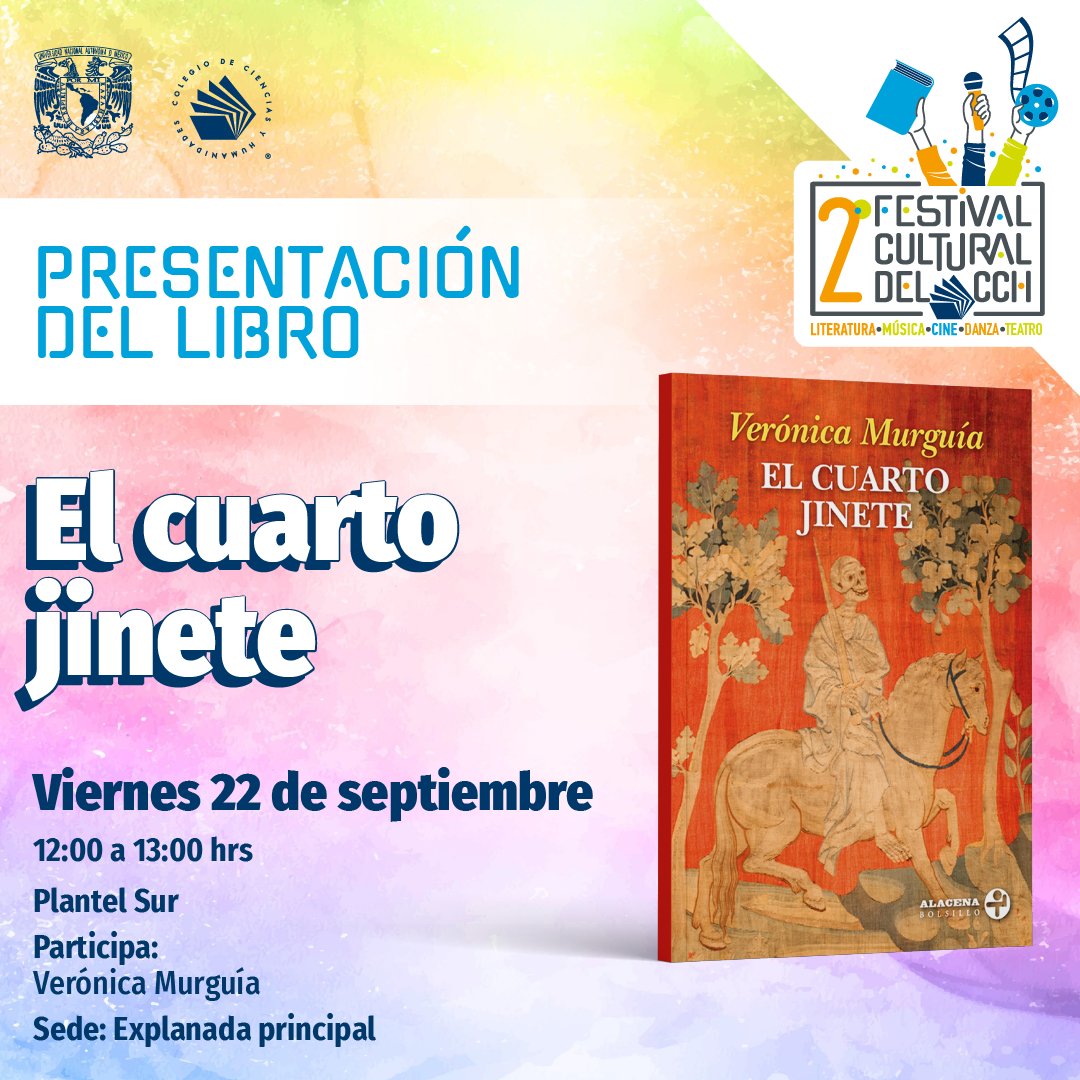 CCHUNAM's tweet photo. No te pierdas el 2º Festival Cultural del CCH, del 18 al 22 de septiembre, conoce las actividades y únete.
Programa completo:
https://t.co/qACPUcoltx
#FCCCH @CCHAzcapoUNAM @pulsocchn @CCHVallejo_Ofi @CCHOte_UNAM @cchsur_oficial https://t.co/xhnSB1GO5l