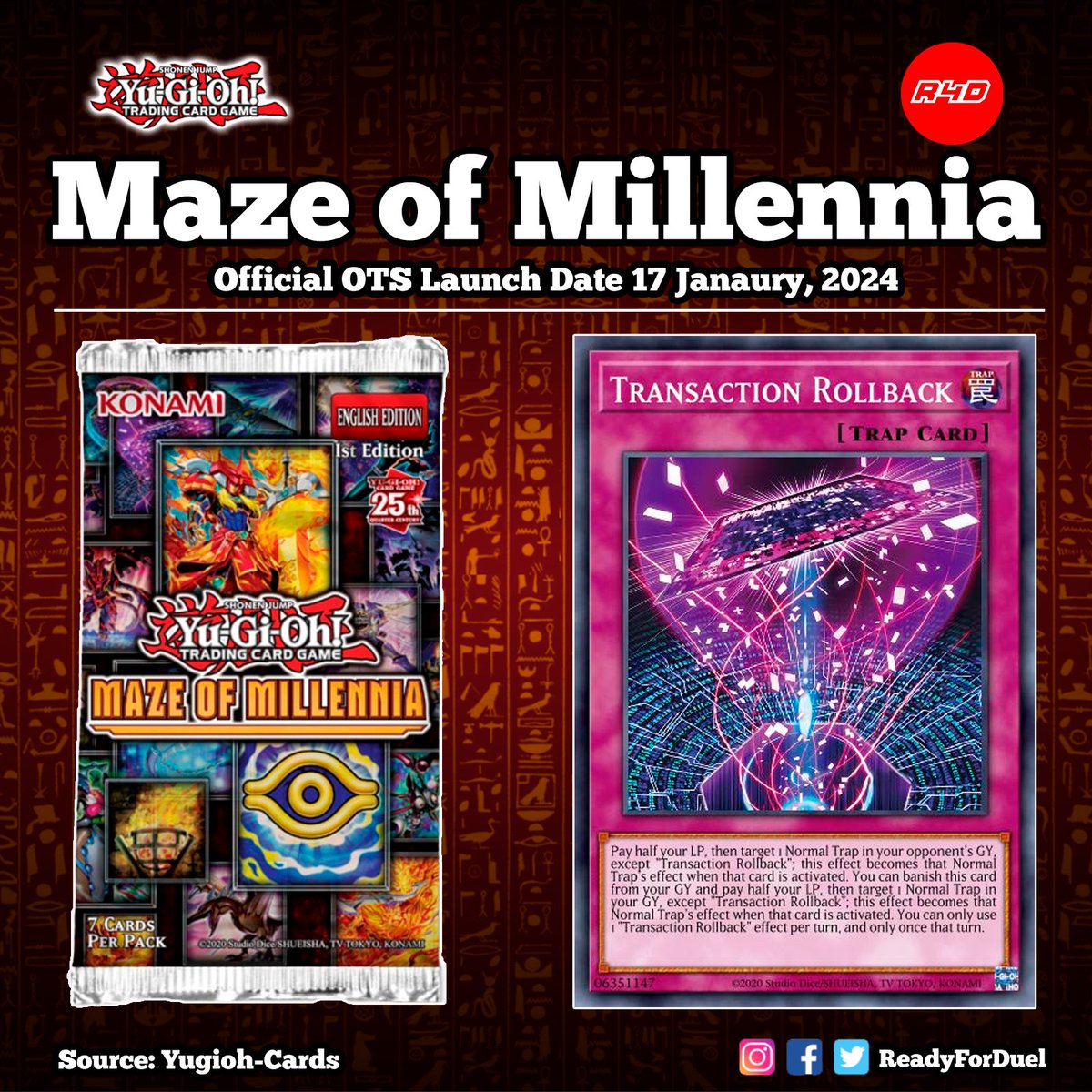 New Cards from Maze of Millennia! Source: https://t.co/xVrskFsL1m # #TCG  #YuGiOh #MasterDuel