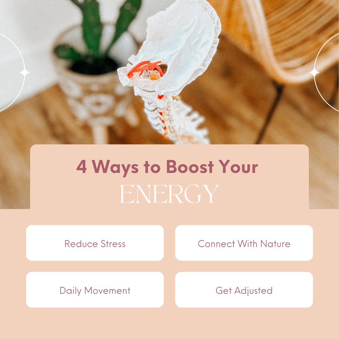 ⚡️ 4 Ways to Boost Your Energy ⚡️ Whether you feel fatigued all the time, or are just weathering a busier time right now, here are 4 amazing tips to help you get a natural boost of energy!