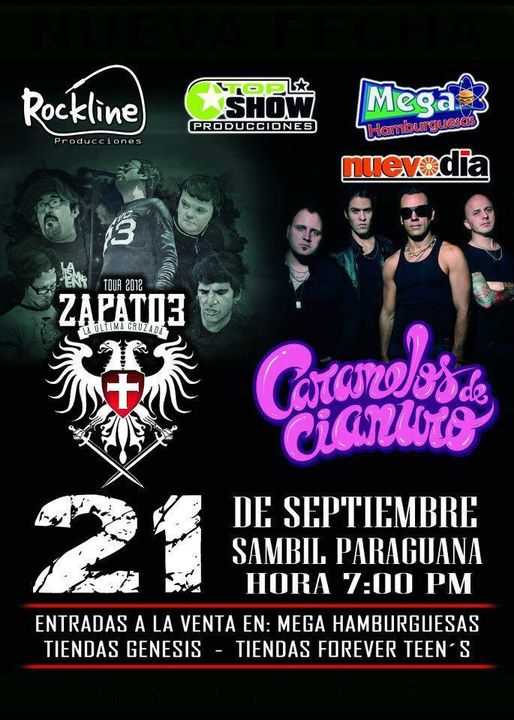#TBTCDC: 21 septiembre 2012

Tras años de espera, se reencuentran nuevamente en un mismo escenario los <a href="/cdcrock/">Caramelos De Cianuro</a> y <a href="/zapato3/">Zapato3 Oficial</a> para una noche inolvidable.

#CaramelosDeCianuro #Jueves #TBT #21Sep #Zapato3