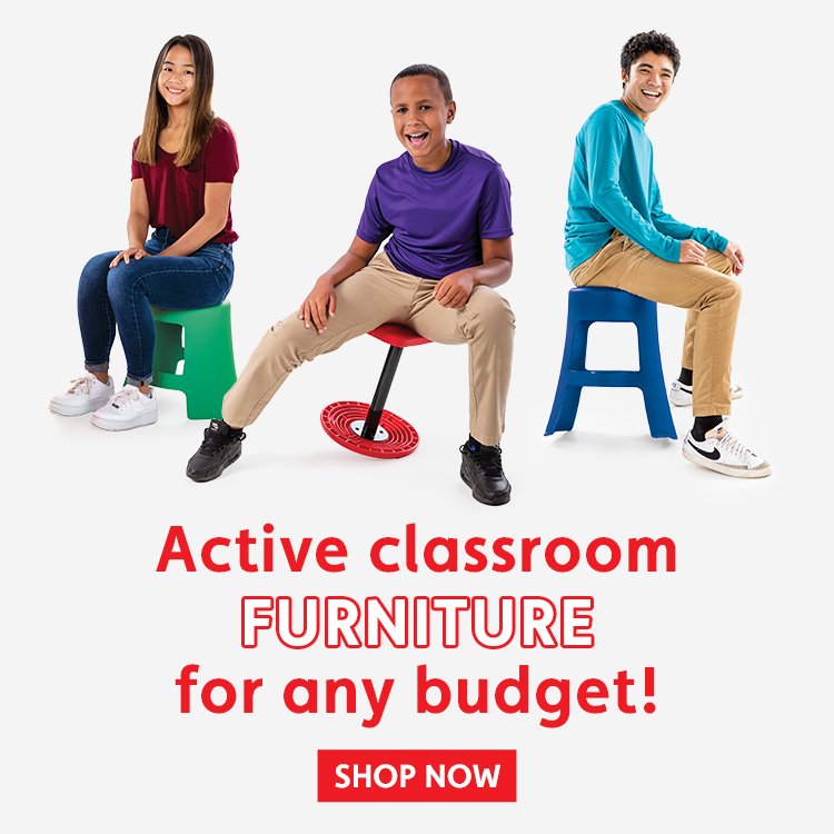 Let us help you find active furniture for your classroom that fits your budget! #activelearning #MovingMinds