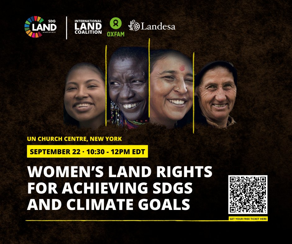 HAPPENING TOMORROW: If you're in New York, walk to the venue or book a free ticket via the following link: eventbrite.it/e/womens-land-… If you're not in New York, you can remotely join via the following link: ifad.zoom.us/j/89347807005?…