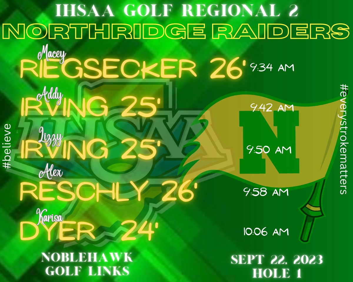 Northridge HS Girls and Boys Golf (@coach18nhs) on Twitter photo 