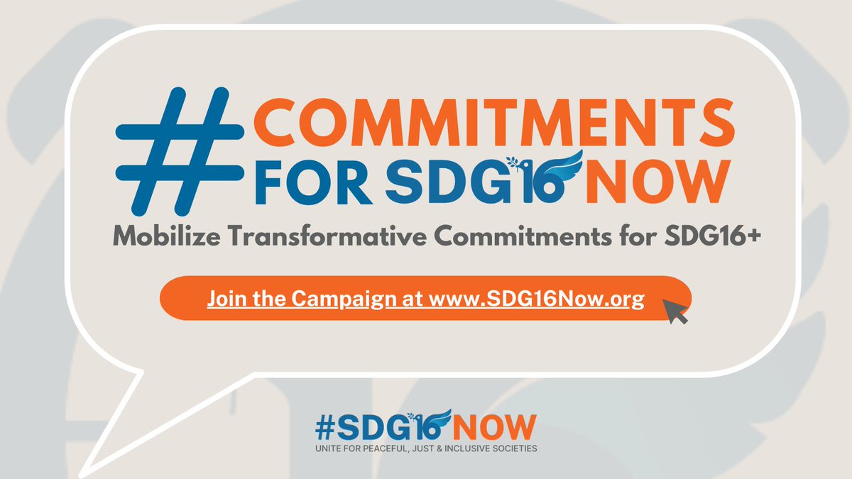 It's time to come together to foster more peaceful, just and inclusive societies 🕊️ #SDG16Now #SDGSummit @TAPNetwork2030