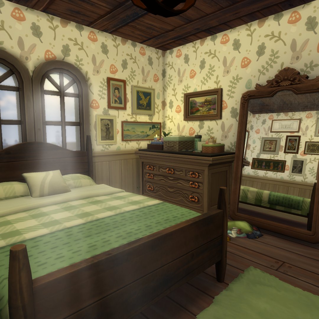 Step into the nectary's bedroom, where country charm whispers in the air.

#hubskotoshell #showusyourbuilds #thesims #sims #thesims4 #sims4 #ts4 #thesims4nocc #sims4nocc #sims4build #ts4build #thesims4build #sims4game #sims4challenge #shellchallenge #buildingchallenge