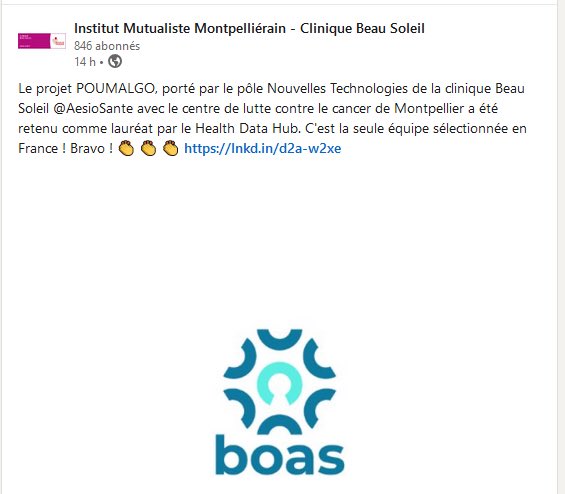 BoidinChristian's tweet image. Seule équipe sélectionnée en France !Très heureux et très fier!
Merci et Bravo à nos équipes de la Clinique Beau Soleil et à celle de l’ICM pour leur professionnalisme et leur engagement 👏
⁦@AesioMutuelle⁩ ⁦@AesioSante⁩ ⁦@mutualite_fr⁩ ⁦@ICM_Montpellier⁩