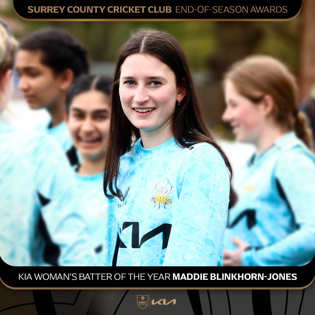 🏆 @KiaUK Women's Batter of the Year A breakthrough year for the young batter who averaged 35 in all formats for Surrey. 🤎 | #SurreyCricket