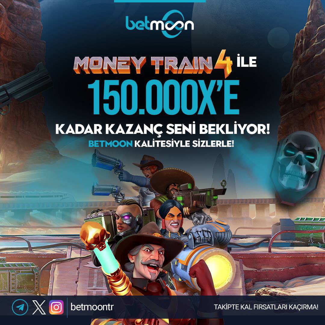 🎰 Relax Gaming’in Yeni Oyunu Money Train 4 ile 150.000X’e Kadar Kazanç Betmoon’da Sizlerle.

🤩 Canlı ve Slot Casino Oyunlarında Kazanmanın Keyfini Rakipsiz Promosyonlar ile BETMOON’da Yaşayın!

Güncel Giriş 👉 bio.link/guncel