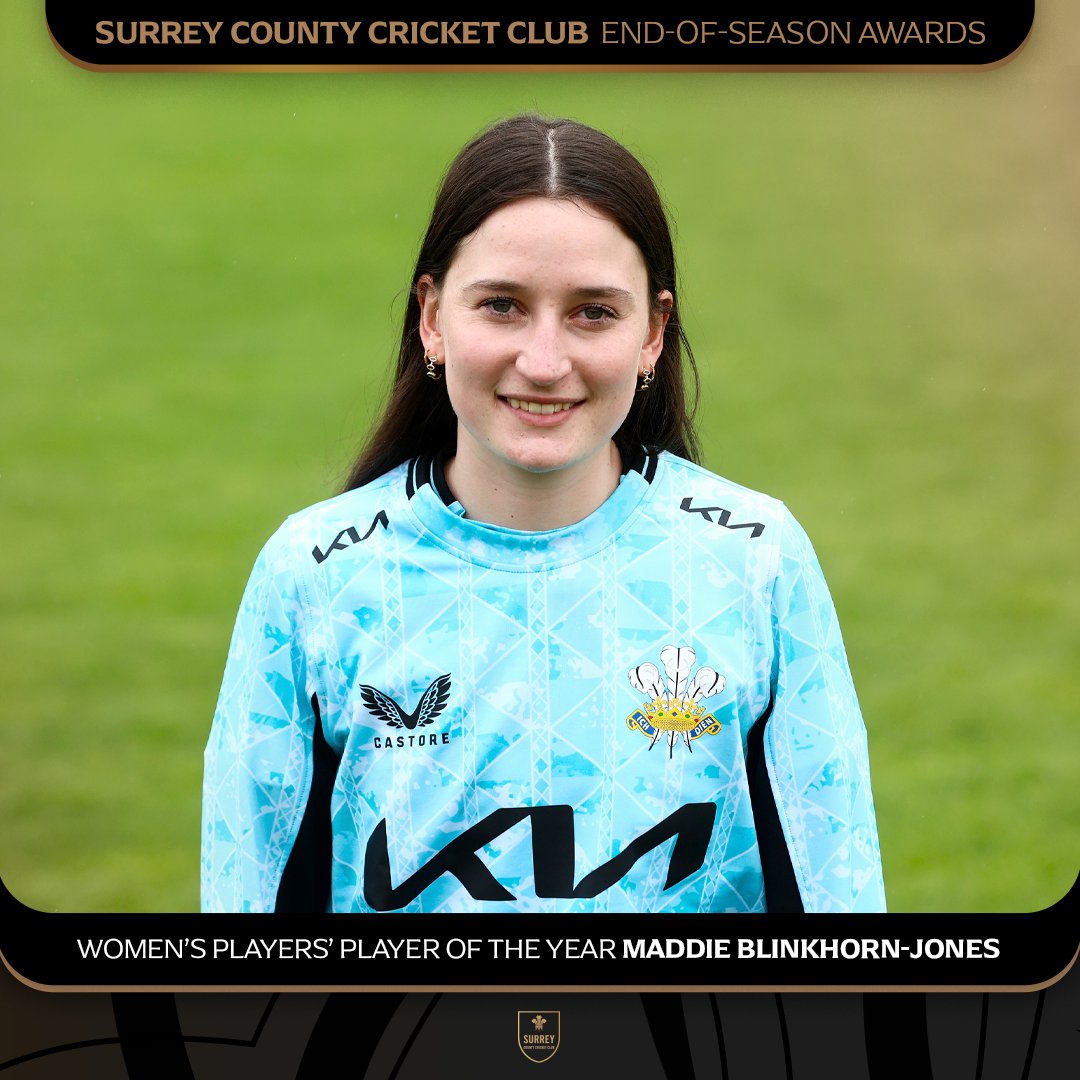 Women's Players' Player of the Year 🏆 A fine year for Maddie Blinkhorn-Jones who is recognised by her teammates for her brilliant performances 🙌 🤎| #SurreyCricket
