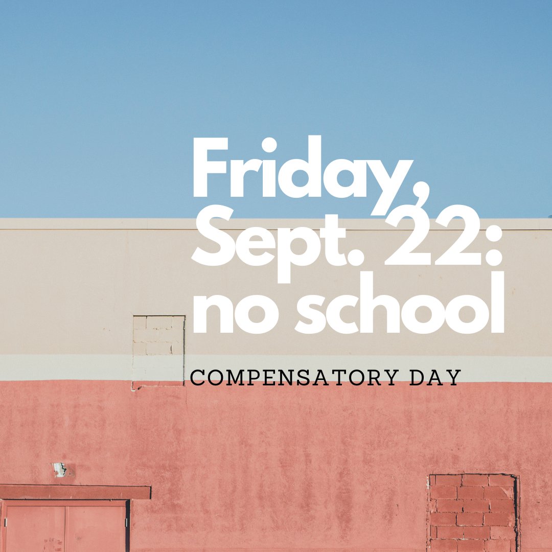 Thank you for attending Parent Conferences this week! School will not be held on Friday. Enjoy the three-day weekend!