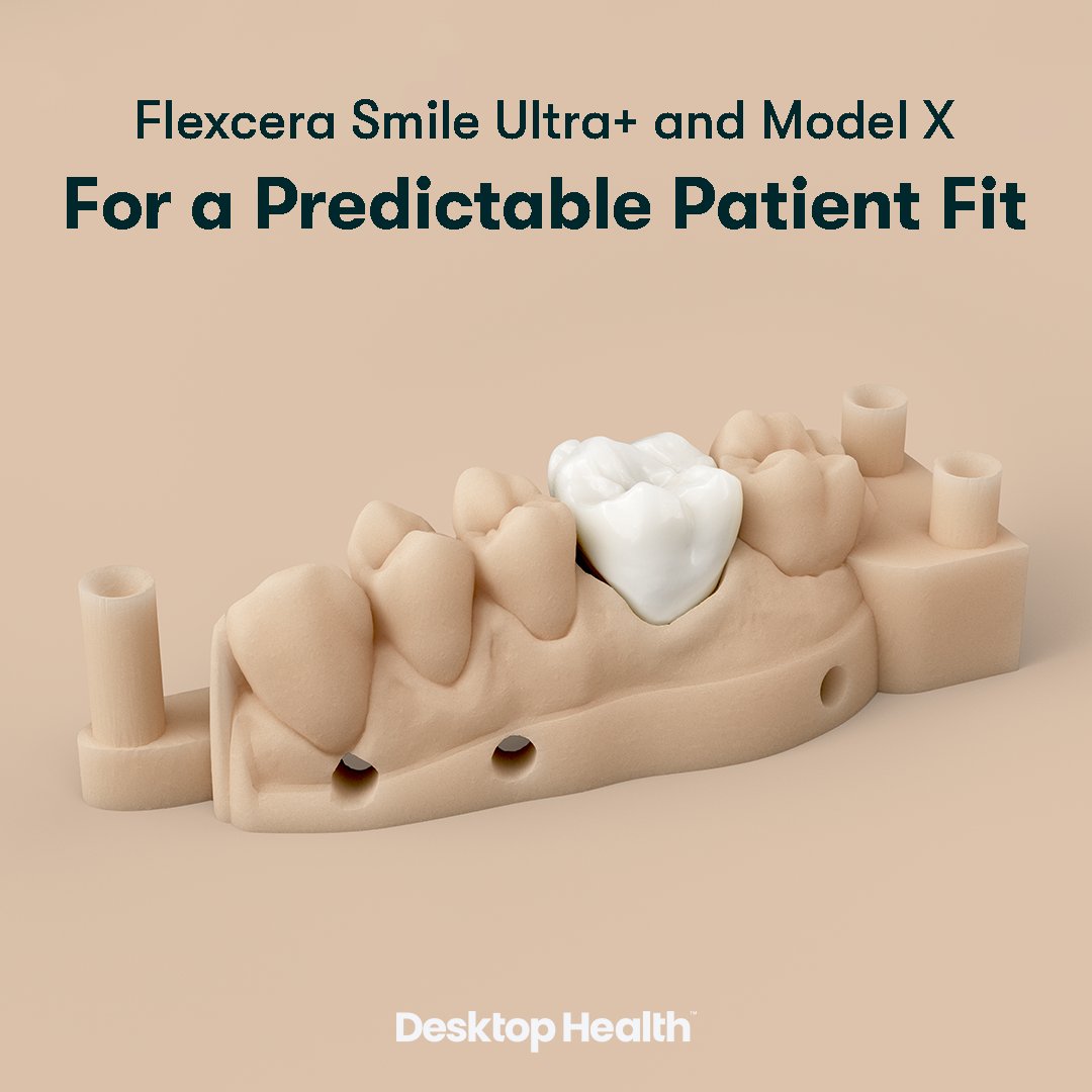 desktophealth's tweet image. Prioritize patient convenience with #DesktopHealth #DigitalWorkflows. Experience the precision fit of #Flexcera Smile Ultra+ and #ModelX resins — and deliver your cases with confidence.
Learn more at bit.ly/3EHcnLc
#DigitalDentistry #Dentist #3DPrinting #Dental