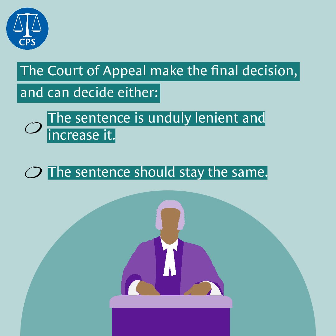 Anyone can ask for certain Crown Court sentences to be reviewed by the @attorneygeneral’s office within 28 days of sentencing if it’s thought to be too low. The Law Officers can ask the Court of Appeal to review the sentence if it’s considered too low.