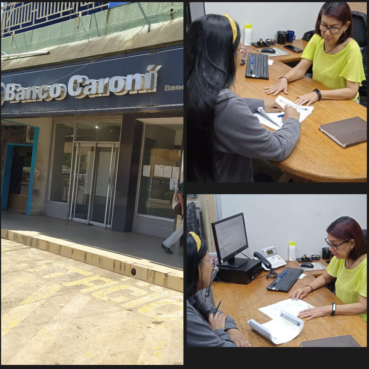 IVSSUpata's tweet photo. #21Sep || Coordinadora de la sección de fiscalización,  Coordinadora de la sección Prestaciones Realiza visita al Banco Caroní en atención a los nuevos pensionados. 

#PorUnSeguromasSocial https://t.co/DZUJF2TlHD