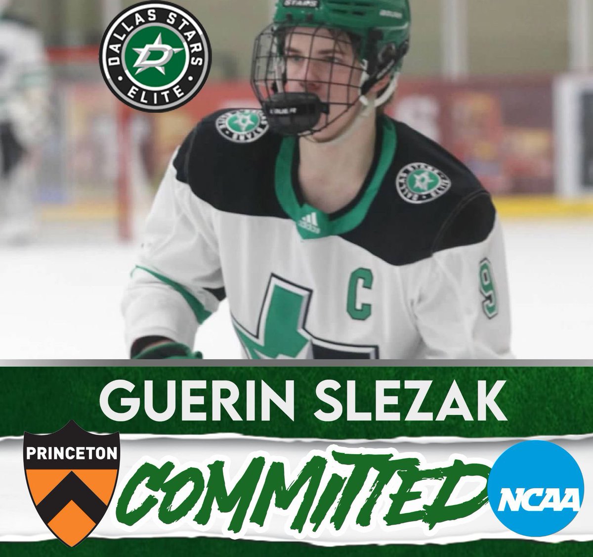 DSEHC's tweet photo. Congratulations to DSE alum Guerin Slezak on his commitment to play D1 hockey at Princeton University! 🖤💚

#gostarselite #GreenHelmets #elitedna https://t.co/8deqkXQJ5w