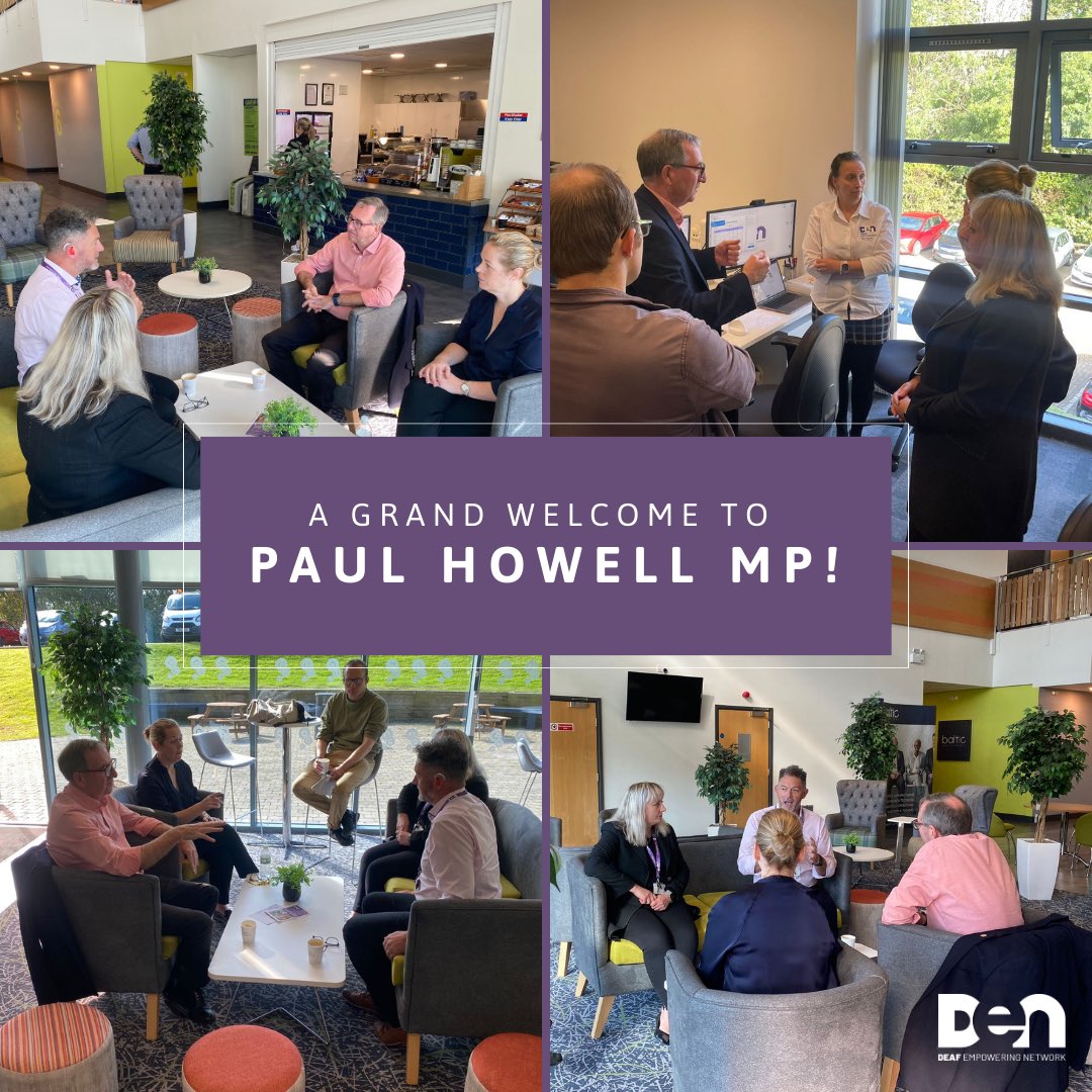 🌟 A Grand Welcome to Paul Howell MP! 🤝

Team DEN is thrilled to introduce our CEO and dedicated team members to the esteemed @PaulHowellMP

#DeafCommunity #Collaboration #Alliance #Inspiration #TogetherWeThrive