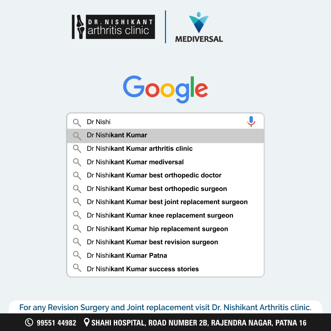 DrNishikantkr's tweet photo. When your passion for patient care becomes a sensation! You know what we mean, right?
For any Revision surgery and Joint replacement visit Dr. Nishikant Arthritis clinic.
Call 9955144982
.
#drnishikant #orthopedic #surgeon #knee #joint #replacementsurgery #patna #bihar #india https://t.co/4FeYRBHYH2