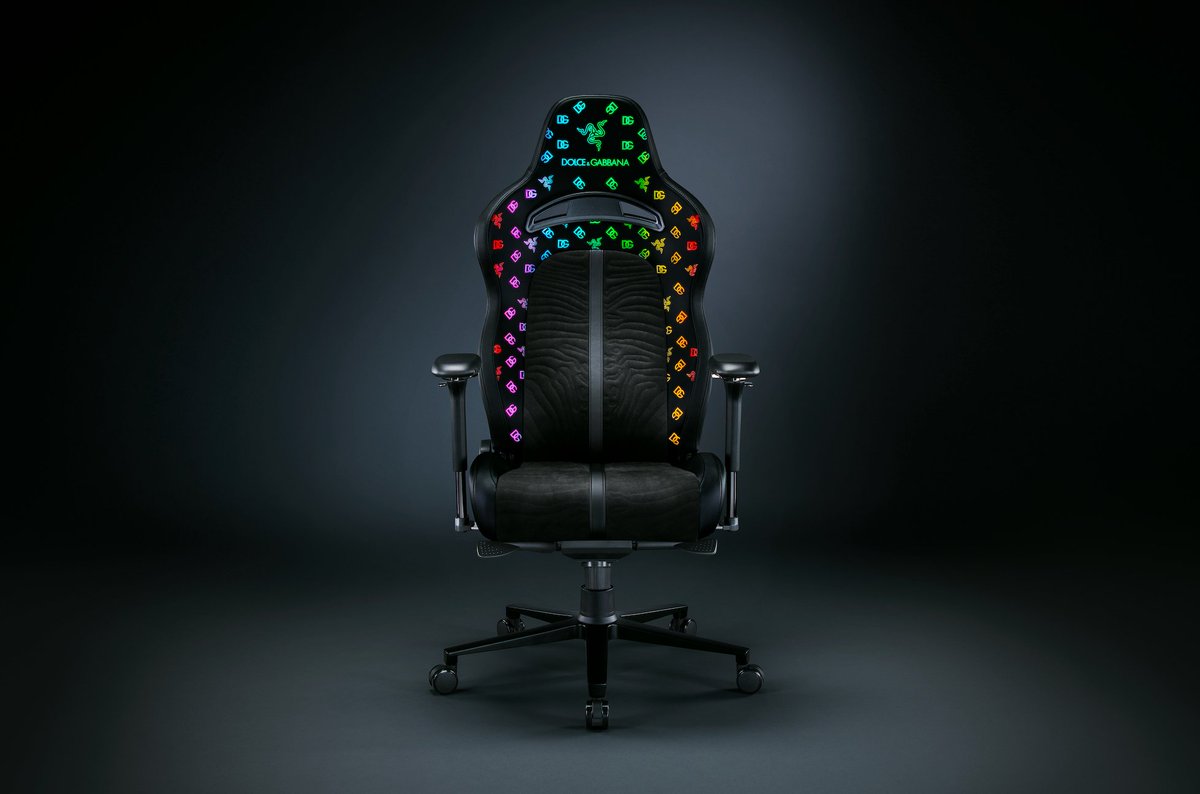 Dexerto's tweet photo. Razer created a RGB gaming chair with Dolce &amp; Gabbana https://t.co/JUdGk4n7OD