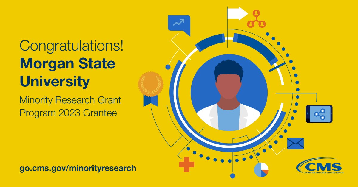 CMSGov (@cmsgov) on Twitter photo .<a href="/MorganStateU/">Morgan State University</a> is one of our 2023 Minority Research Grant Program grantees! They will use their funding to examine racial disparities in maternal health and the role of doulas in reducing these disparities. Learn more: go.cms.gov/minorityresear… #MRGP go.cms.gov/3Pv2UM4 .<a href="/MorganStateU/">Morgan State University</a> is one of our 2023 Minority Research Grant Program grantees! They will use their funding to examine racial disparities in maternal health and the role of doulas in reducing these disparities. Learn more: go.cms.gov/minorityresear… #MRGP go.cms.gov/3Pv2UM4