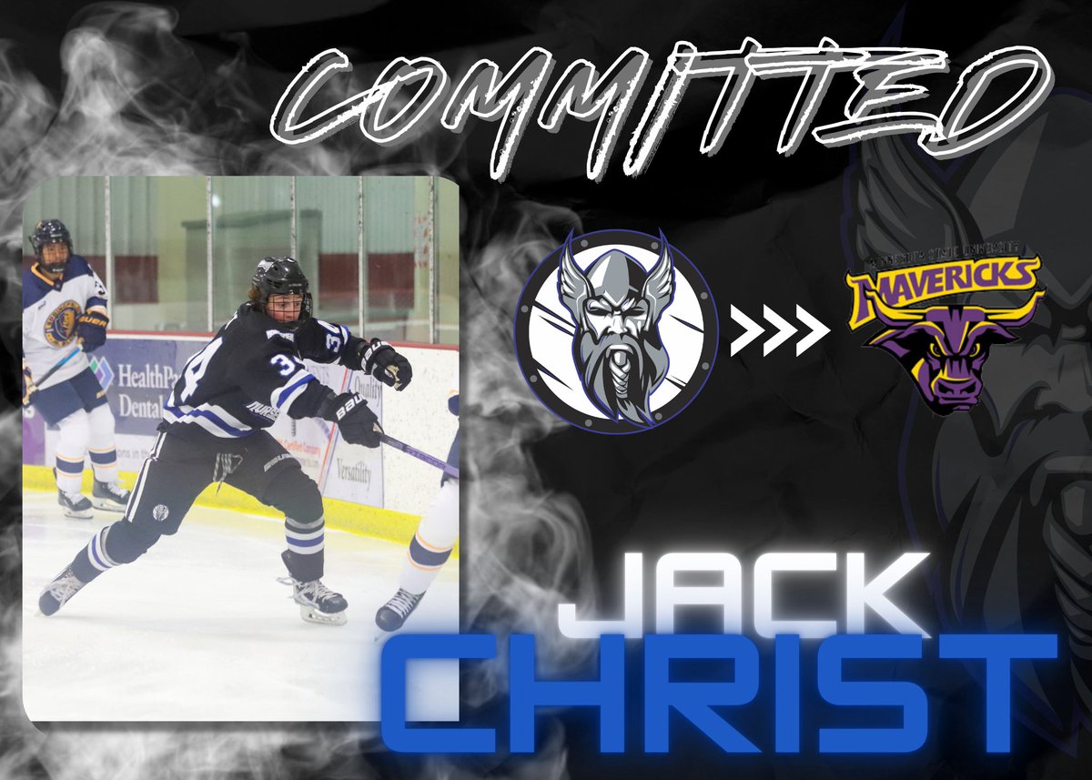 Commitment Alert! 
Norsemen player Jack Christ commits to Mankato State! Come watch him play at the Home Opener September 29th at the MAC. If you can't wait that long, tune into @NAHLtv when the Norsemen head to Austin this Friday.
#nahlhockey #nahltv #wethenorse #nahl