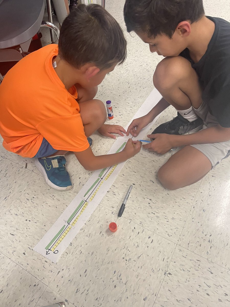MrsBodine4th's tweet photo. @HV_Vikings Moving from concrete representations to abstract representations when representing decimals on a number line. #LifeisGoodatHVE #MathinLISD #4thGradeMath #ConcreteRepresentations https://t.co/Fj62ATNr4v