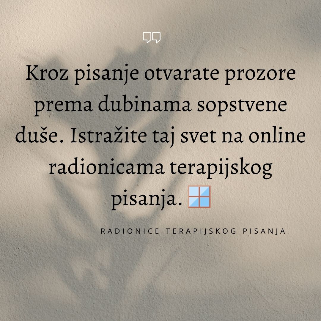 PopKulturaBlog's tweet photo. Prijavite se za online radionice terapijskog pisanja. Svaka radionica sastoji se iz niza spisateljskih vežbi koje će vam pomoći da smanjite stres i anksioznost. #terapijskopisanje #licnirazvoj https://t.co/wU3BtTgeuO