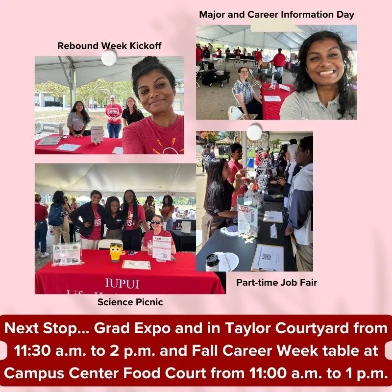 Be sure to come see us on Monday and hang out with your Ambassadors! We'll be at two places at once 😎 We'll be at Grad Expo in Taylor Courtyard Tents from 11:30am-2pm and Campus Center food court from 11-1:30pm!