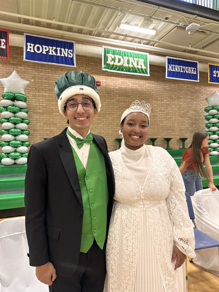 Congratulations to Homecoming King Raja Chinnakotla and Queen Manal Mohamed! #Hornets