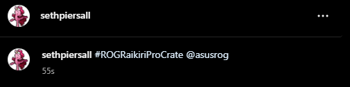 GamesIncendiary's tweet photo. #ROGRaikiriProCrate @ASUS_ROG 
thanks for hosting a giveaway

below is my post for insta https://t.co/fn6Jmstz6d