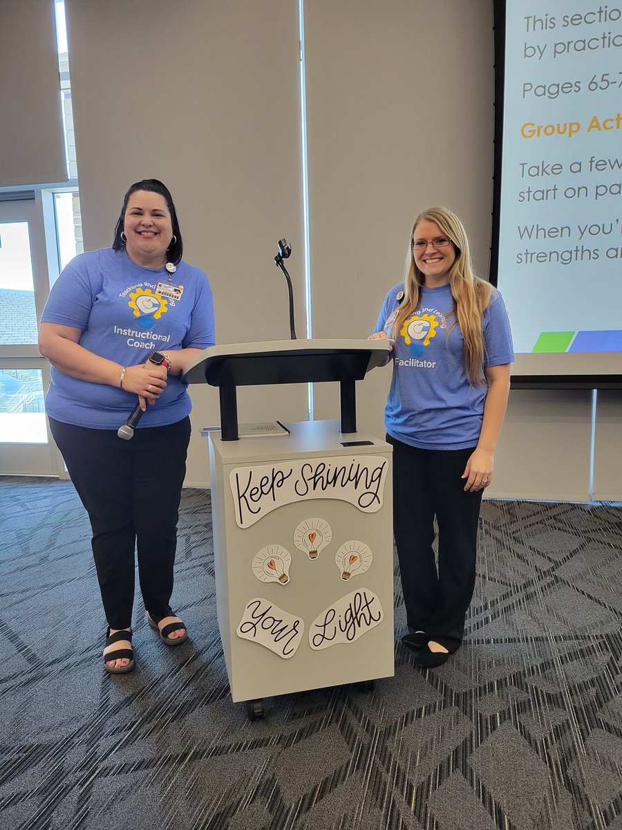 Naima and Adria Ann gave coaches a refresher on The Impact Cycle at today's IC Playbook Meeting. New coaches will have the opportunity to work with Jim Knight in October! <a href="/ConroeISD/">Conroe ISD</a> #IlluminatingGrowth