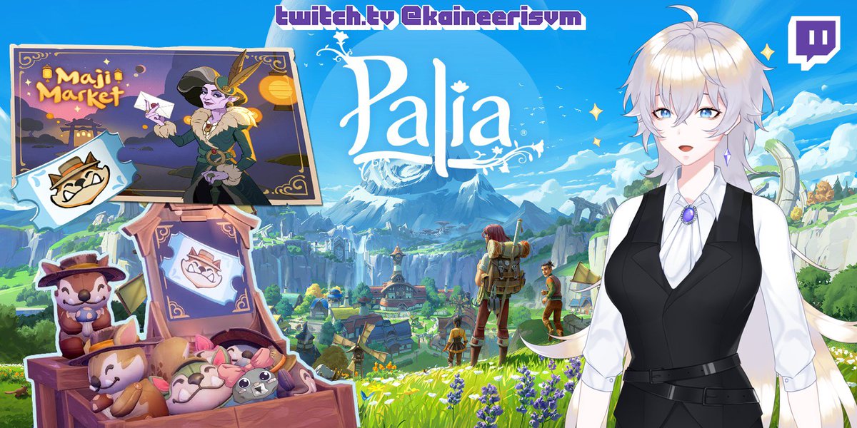 For our 1st stream on Twitch later at [𝟏𝟏𝐚𝐦 𝐆𝐌𝐓 +𝟖𝐏𝐇𝐓] we'll be playing 𝐏𝐀𝐋𝐈𝐀! A free cozy MMO that I've been eyeing on recently 👀💙

Let's explore the world of Palia & participate in their events in the Maji Market together!

#Vtuber #MikhaiLive #Palia #CozyMMO