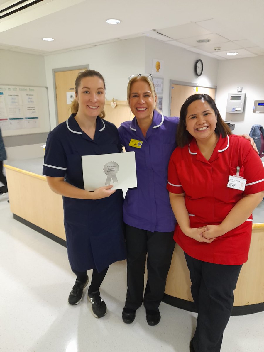 So delighted to be celebrating 🍾 Haematology Day Unit Platinum accreditation ( 3 consecutive Gold awards).  Thank you Sis Sharlyn and team a credit to our patients. Not forgetting our support servicesst <a href="/KateSlemeck/">Kate Slemeck</a> <a href="/hellojohunter/">Joanna</a> <a href="/JennidomanDoman/">Jennifer Doman</a> <a href="/TotterdellJac/">Jac Totterdell</a> <a href="/NatillaHenry/">Natilla Henry</a>