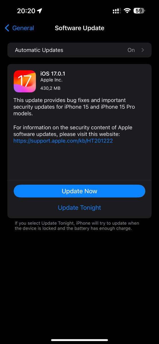 Update time 🤗
#iOS 17.0.1