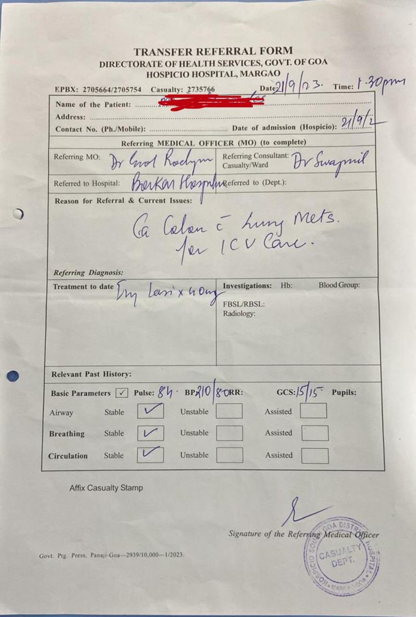 The 'BJP Goa Model' boast of Health Minister stands exposed. Patients at South Goa District Hospital are referred to pvt hospitals for lack of oxygen and other ICU facilities. @visrane care to inspect the govt hospital and set things right . #BJPbadgovernance