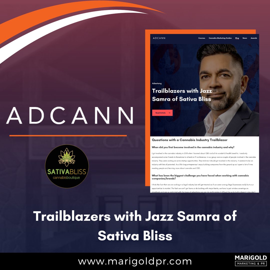 🌿 Jazz Samra, CEO of <a href="/sativabliss1/">Sativa Bliss</a> &amp; the mind behind the ground-breaking Elevate Expo, sat down with <a href="/adcann/">ADCANN</a> to talk #cannabis #marketing &amp; tackling the industry’s many nuances.

🔎 Find out more about Jazz in the full article at adcann.ca/blog/trailblaz….