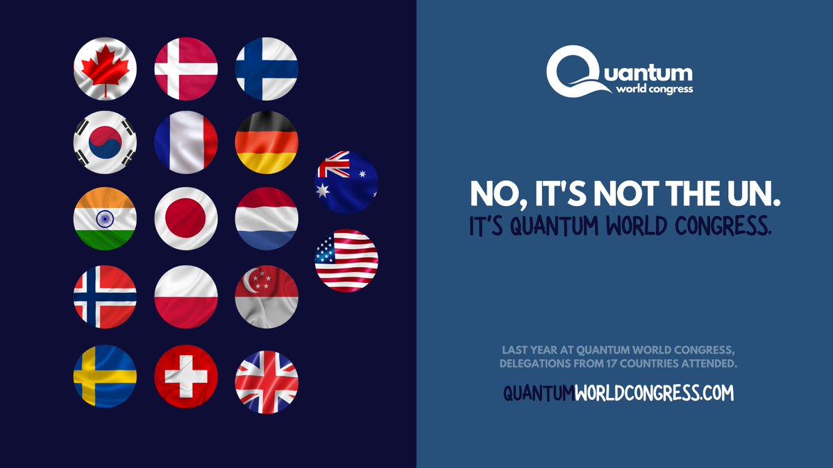 Last year, delegations from 17 countries descended on Greater Washington for the first-ever #QuantumWorldCongress. From Sept. 26-28, at #QWC2023, we expect even more. Join us in #ShapingTomorrow: quantumworldcongress.com