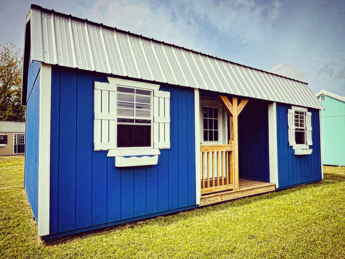 12 x 24 Center Lofted Barn Cabin       
🔹Tiny Home 
🔹She Shed 
🔹 Guest House 
Electrical included, 2 lofts, Flower 🌺 Boxes for added charm
903-424-4404/ 903-576-7541
w5portablebuildings.com